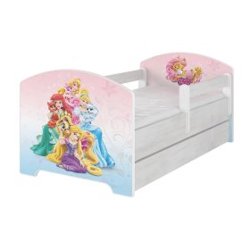 Pat pentru copii cu barieră - Mustăţi de vis - decor pin norvegian, BabyBoo, Animals