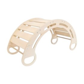 Leagăn Montessori din lemn Liliac - Natural, LilaBaby