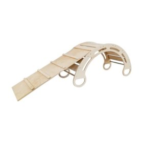Tobogan Montessori din lemn Liliac - natural, LilaBaby