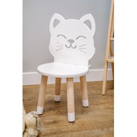 Scaun pentru copii - Pisica - alb