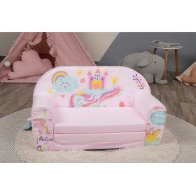 Canapea pentru copii Magic unicorn - roz