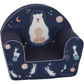 Scaun pentru copii Urs polar - albastru închis, Delta-trade