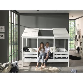 Pat pentru copii în formă de casă Malia - alb