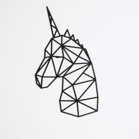 Pictură geometrică din lemn - Unicorn - diferite culori, Elka Design