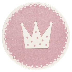 copilăresc covor coroană - roz și alb
