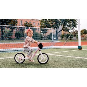 copii pushbike LIONELO Arie cu mână frână - roz și gri