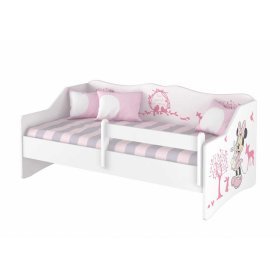 Pat pentru copii cu spate - Minnie Mouse și animale