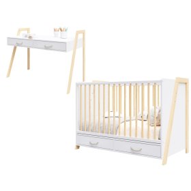 Patut si birou 2 in 1 CONE 120x60 - SCANDI, Pietrus