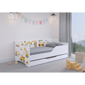 Pat pentru copii cu spătar LILU 160 x 80 cm - Şantier