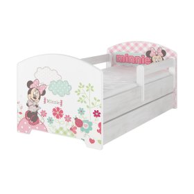 copii pat cu barieră - Minnie Mouse - decor norvegiană pin, BabyBoo, Minnie Mouse