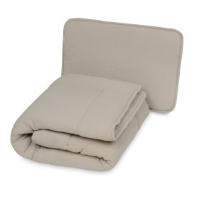 Pătură și pernă de muselină cu umplutură 100x135 + 40x60 - bej, Matex