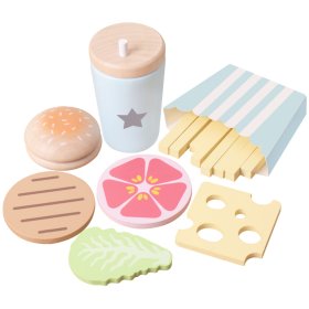 Set mancare din lemn - taiere - cartofi prajiti
