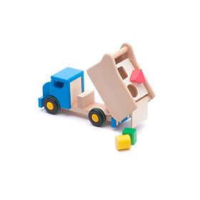 Bajo Mașină basculantă albastră cu forme de inserare