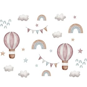 Autocolante de perete - Baloane și nori