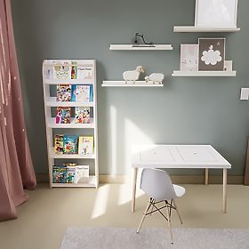 Bibliotecă pentru copii 134 x 49 cm - raft pentru cărți
