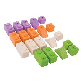 Bigjigs Baby Blocuri de Conectare din Lemn Set de Bază, Bigjigs Toys