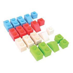 Bigjigs Baby Set de Construcție din Lemn Spojkostky Primary, Bigjigs Toys