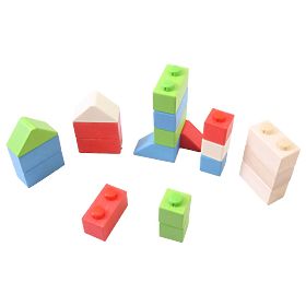 Bigjigs Baby Set de Construcție din Lemn Spojkostky Primary, Bigjigs Toys