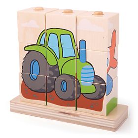 Bigjigs Baby Snap-on blocheaza mijloacele de transport