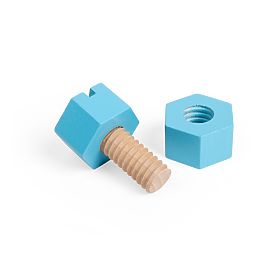 Bigjigs Lădiță cu piulițe și șuruburi, Bigjigs Toys