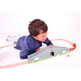 Bigjigs Rail Farm pod cu tunel