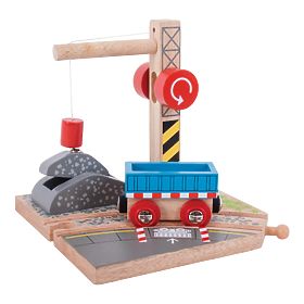 Bigjigs Rail Macara cu pietriș