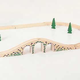Bigjigs Rail Pod șină de lemn