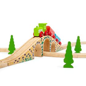 Bigjigs Rail Pod șină de lemn, Bigjigs Rail