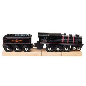 Bigjigs Rail Replica din lemn a locomotivei cu motor Black 5