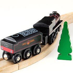 Bigjigs Rail Replica din lemn a locomotivei cu motor Black 5