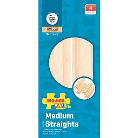 Bigjigs Rail Sine drepte medii 16 cm 4 buc