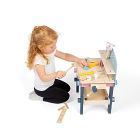 Bigjigs Toys Banc de lucru pentru copii cu unelte, Bigjigs Toys