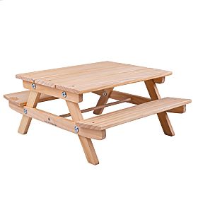 Bigjigs Toys Bancă de picnic din lemn pentru păpuși