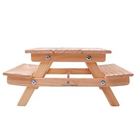 Bigjigs Toys Bancă de picnic din lemn pentru păpuși