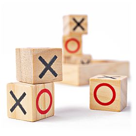 Bigjigs Toys Blocuri tic-tac-toe din lemn