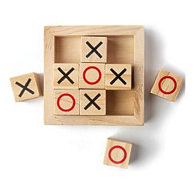 Bigjigs Toys Blocuri tic-tac-toe din lemn