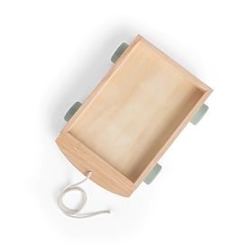 Bigjigs Toys Cărucior cu blocuri de lemn