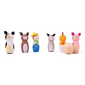 Bigjigs Toys Fermă de popi din lemn