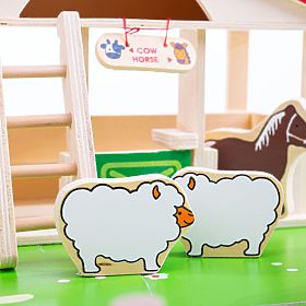 Bigjigs Toys Fermă mare din lemn, Bigjigs Toys