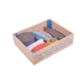 Bigjigs Toys Fructe de mare din lemn în cutie, Bigjigs Toys