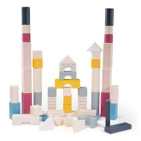Bigjigs Toys Găleată cu 50 de cuburi