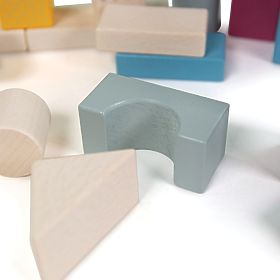 Bigjigs Toys Găleată cu 50 de cuburi