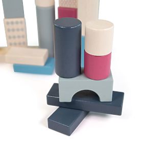 Bigjigs Toys Găleată cu 50 de cuburi