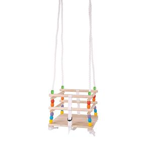 Leagăn de mărgele din lemn Bigjigs Toys