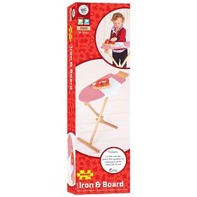 Bigjigs Toys Masă de călcat din lemn cu fier de călcat - ambalaj deteriorat