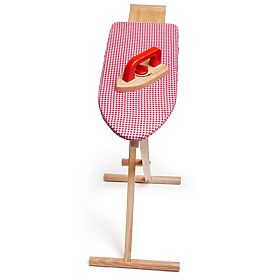 Bigjigs Toys Masă de călcat din lemn cu fier de călcat - ambalaj deteriorat