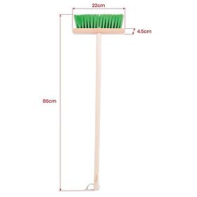 Bigjigs Toys Mătură de grădină cu mâner lung verde
