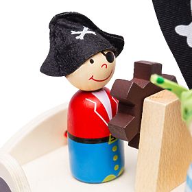 Bigjigs Toys Navă pirat cu pirați