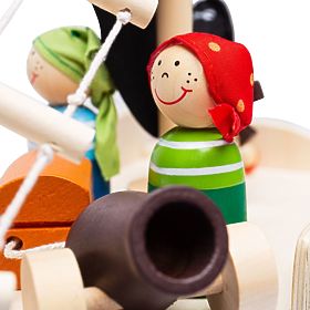 Bigjigs Toys Navă pirat cu pirați