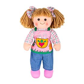 Bigjigs Toys Păpușă de pânză Elsie 34cm